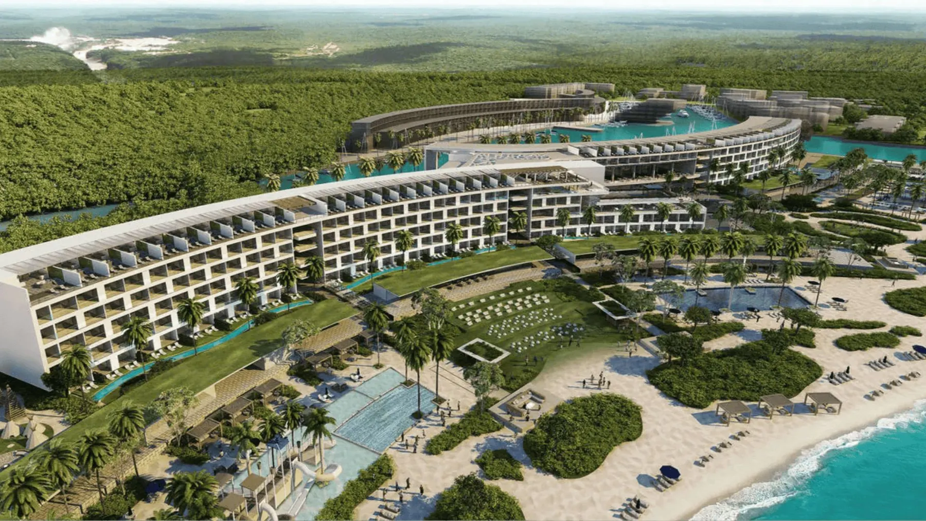 SLS Playa Mujeres from the air